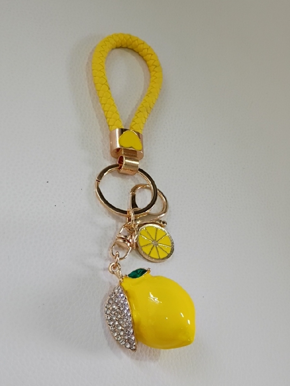 Yellow Lemon Charm Keychain/ Bag Charm- Women Accessories